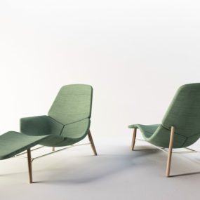 Fabric Lounge Chair: Atoll by Patrick Norguet